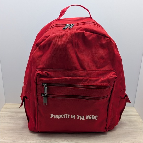 Handbags - Red TVA NGDC Backpack "Property of TVA" Utility Work Bag Employee Issued